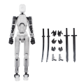 Miniatyrbillede 1 af 5: T13 Actionfigur, Titan 13 Actionfigur, Robot Actionfigur, 3D-trykt Actionfigur, 50% Tilbud[GL] transparent