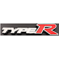 Pikkukuva 1 / 5: 3D-metalli R-tyypin logon kirjain auton etusäleikköön Honda Civic Crv Hrv Accord Fit Fk8 Typer Type R -merkki tarra lisävarusteet White Red