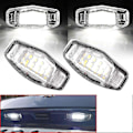 Miniatyrbillede 4 af 5: 1 par hvide LED nummerpladelygter til Accord 34100S84A01 34100S0A013 Biltilbehør (LGL)
