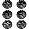 Miniatyrbillede 1 af 5: 6 Stk. Ventilationsrist i Rustfrit Stål Garderobe Ventilationsrist - 60mm Ventilationsrist Rund Køkkenventilationsrist LGL