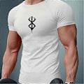 Pikkukuva 3 / 4: Anime Miesten Paita Fitness Urheilu Juoksu Tiukka Kuntosali T-paidat Urheilullinen Kuiva Toppi Tee- LGL black XXL