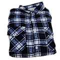 Miniatyrbillede 5 af 5: Herre Efterår Vinter Jakke Plaid Print Revers Blød Plys Lommer Enkeltknappet Løs Fortykkede Lange Ærmer Casual Mellemlang Herre Frakke LGL black M