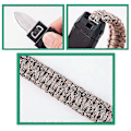 Miniatyrbild 5 av 5: 2st Paracord Armband Nödrep Med Överlevnads Visselpipa Och Kniv För LGL B