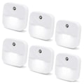 Miniatyrbild 1 av 4: 6-pack LED nattlampa med kontakt, smarta nattlampor med skymningsfunktion, EU-kontakt (LGL)