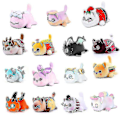 Miniatyrbild 3 av 5: Aphmau Meow Meows Plysch Aphmau Plyschleksak Docka Gåva 25cm GuanGuan LGL cat with bow