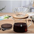 Miniatyrbillede 4 af 5: Glas Kaffekande med Låg, Isoleret Glas Kaffekande Isoleret Klar Kande til Juice Te Kaffe Vand (500 ml) LGL