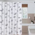Miniatyrbillede 2 af 5: Bruseforhængsforing til badeværelse 180 x 200 cm 100% PEVA - Vandtæt, 3D-effekt, miljøvenligt design, rustfri øjer (LGL)
