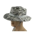 Miniatyrbillede 3 af 5: Camouflage Taktisk Airsoft Sniper Boonie Hat Jagthat Fiske Udendørs Bred Skygge Unisex Udendørs Vandrehat LGL BK 60CM