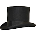 Miniatyrbilde 1 av 2: Håndlaget Gentleman Flosshatt Satinforet LGL Black M