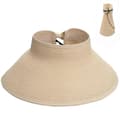 Rullbar Dam Bredbrättad Solskärm i Halm (Beige) (LGL)