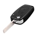 Miniatyrbillede 4 af 5: 2/3 Knapper Bil Nøgle Skal Til Fiat 500 Punto Stilo Ducato Panda Doblo Bravo Foldbar Fjernbetjening Nøgle Etui Uskåret Blad LGL 2 Buttons Blue