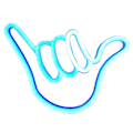 Miniatyrbilde 1 av 5: LED Neon Lys Kreativ Form Batteridrevet Høy Lysstyrke Glatt Kant Øyebeskyttelse Finger LED Neon Skilt Lampe Festdekorasjon Fest S LGL Blue