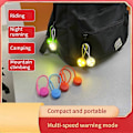 Miniatyrbilde 2 av 5: LED Silikon Ryggsekklys 3 LED Sykling Fotturer Highlight Lys Bærbar Sykkel Baklys Varsellys Utendørs Blinklys LGL 1pc White