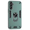 Miniatyrbild 1 av 5: Skal för Samsung Galaxy A56 5G PC TPU Stötsäkert Telefonskydd med Ringstativ - LGL Multicolor Green