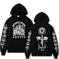 Miniatyrbillede 2 af 4: Xaden Riorson House Hættetrøjer Iron Flame Dragon Rider Fourth Wing Emblem Sweatshirt Basgiath War Herre Mode Cool Oversized Hættetrøje LGL A5273-black M