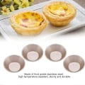 Miniatyrbillede 3 af 5: 8 stk. Non-stick tærteform Kulstofstål Mini Tærteforme Cupcake Genanvendelig Æggetærte Tærtelet Bageform LGL Gold