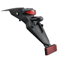 Miniatyrbillede 1 af 5: Universal Motorcykel Bagskærm Mudguard Med LED Baglygte Til Mudguard LED Bremse Baglygte Bra LGL Black