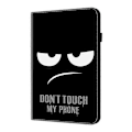 Miniatyrbild 2 av 5: För Samsung Galaxy Tab A9+ Kristalltextur Målat Läder Tablet Fodral LGL Dont Touch My Phone