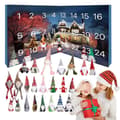 Julkalender med Tomtar och Samlarobjekt Tomteplyschleksak Tomte Nedräkningskalender (LGL) As Shown