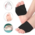 Miniatyrbild 1 av 5: 4-pack Metatarsaldynor för främre trampdynan för kvinnor och män - Hallux valgus, främre trampdynor med inbyggd mjuk gelkudde LGL black L