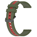 Pikkukuva 1 / 5: 20/22mm silikoninen kellon ranneke rannekoru watch5/5 pro/VantageM/M2 LGL -kelloon Army green red 22mm