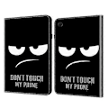 Miniatyrbild 1 av 5: För Samsung Galaxy Tab A9+ Kristalltextur Målat Läder Tablet Fodral LGL Dont Touch My Phone