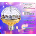 Miniatyrbilde 3 av 5: 2 stk Fargerike Roterende Magiske Ball Lys, Party Lys Disco Ball Med Sokler Led Rgb Strobe Scene Lys For Fest (LGL) For EU