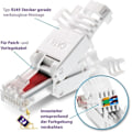 Miniatyrbillede 4 af 5: 2 stk. 90 graders Ethernet-adapter Højre+Venstre Vinkel RJ45 Stik til Sokkel Adapter Skærmet Netværks Patch Forbindelse (LGL)