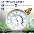 Miniatyrbild 3 av 5: Analog Hygrometer Termometer för Inomhusbruk - Högkvalitativ Fuktmätare och Rumstermometer i Rostfritt Stål Kompatibel Med Pålitlig Och Komcomp LGL