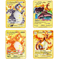 Miniatyrbild 1 av 3: Charizard Vmax Metallkort - 4 st Ultra Rare Cards Metallkort V-kort/vmax/ex/dx Samlarkort - Presenten för samlare