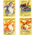 Pikkukuva 1 / 3: Charizard Vmax Metal -kortti - 4 kpl Ultra Rare -korttia Metal -kortti V -kortti/vmax/ex/dx -kokoelmakortit - Keräilijöiden lahja