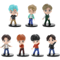 Miniatyrbilde 1 av 4: 7 Pakke Bts Kake Toppers Figur, Pvc Modell Leke Tøffe Bangtan Boys Grupper A.r.m.y Actionfigurer Dukker Gave Til Jenter - -