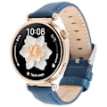 Miniatyrbild 2 av 5: För Garmin Lily 2 Active Lily 2 Armband 14mm Topplager Nötskinn Läder Klockarmband - Brun Bambu LGL Multicolor Blue