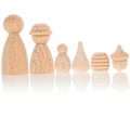 Miniatyrbild 2 av 2: 1 Set DIY Träpinnar Docka Obehandlade Tomma Träpinnar Dockor Obehandlade Hantverkstillbehör (LGL)