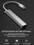 Miniatyrbillede 5 af 5: USB C Hub USB Type C til USB 3.0 Hub Adapter Kompatibel til Macbook, Mac Pro/Mini, iMac, Surface Pro, XPS (LGL)