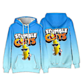 Miniatyrbillede 2 af 3: Stumble Guys Print Børne Hættetrøje Pullover Casual Langærmet Hættetrøje Top LGL A 6-7Years