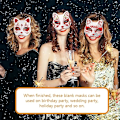Pikkukuva 6 / 6: 30 kpl Kissan naamio Valkoinen kettu Kissan naamiot Eläin Puoli kasvot Pukeutua naamio Paperi Maalaamaton Tyhjä DIY Halloween naamio naamiaisiin Cosplay juhliin  [L] 30pcs