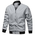 Miniatyrbilde 5 av 5: Lett Bomberjakke for Menn Vår Høst Casual Flight Pilot Varsity Baseball Jakke USA Størrelse LGL blue L