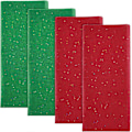 Miniatyrbild 1 av 5: Glitter silkespapper för förpackning, 50x66 cm, grönt och rött silkespapper för julklappsinslagning, bukettförpackning, pysselpapper, 20 ark (LGL)