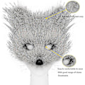 Miniatyrbild 4 av 5: Fuskpäls Rävsvans Katt Varg Cosplay Kostymset Plysch Mask Fluffiga Vantar Handskar Halloween Jul LGL Dark Gray