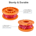 Miniatyrbillede 3 af 5: Sæt med 6 spoleklippere til Worx WA0004.1/WA0010, kompatibel med Worx WG154 WG163 WG180 WG175 WG155 WG151 WG160 (6 spoler + 2 hætter) (LGL)