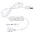 Miniatyrbilde 4 av 5: USB 2.0 Forlengelseskabel med Bryter for Bordlamper Hvit LGL