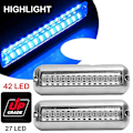 Miniatyrbillede 3 af 4: 2 stk. 42 LED båd afløbslys båd hæklys blå undervands ponton marine lys