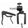Miniatyrbillede 1 af 4: Telefonholder Guitar Capo Justerbar Nakkeholder Let Bærbart Instrumenttilbehør (LGL)