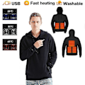 Miniatyrbild 4 av 5: Elektrisk USB Utomhus Ing Tröjor Hoodies Herr Varma Kläder Ncm # LGL Black XXL