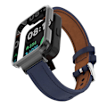 Miniatyrbillede 3 af 5: Læder Urrem til Xiaomi Mi Watch Lite / Redmi Watch til Xiaomi Mi Watch Lite / Redmi Watch LGL Dark Blue