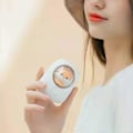 Miniatyrbilde 2 av 4: Kawaii Hengende Halsvifte Sommer Luftkjøler USB Oppladbar Stille Vifte Med Nattlys Bladløse Kjølevifter Små Viftegaver LGL