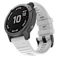 Miniatyrbillede 2 af 5: Til Garmin Fenix 6X 26mm Silikonerem LGL White