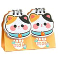 Skrivbordskalender 2026 Tecknad Katt Kalender (LGL) C 2pcs
