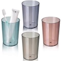 Miniatyrbillede 1 af 5: 4 stk. Tandkrus, Tumbler Tandbørstekrus, Plastik Tandbørsteholder til Badeværelse, Genanvendeligt Krus, Multifunktionelt Krus (LGL)